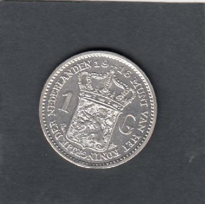 Beschrijving: 1 Gulden WILHELMINA